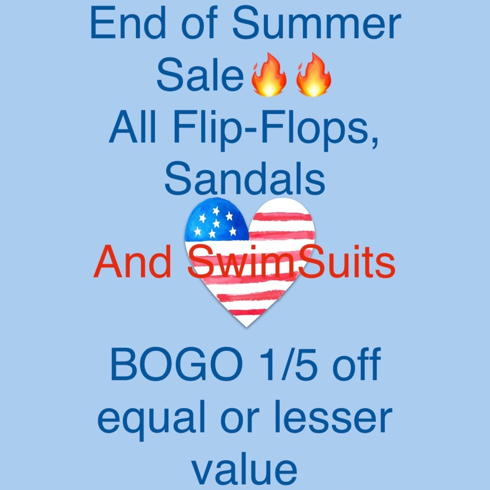 🔥🔥SUMMER END SALE🔥🔥All Bathing Suits BOGO 1/2 off equal or lessor value